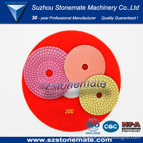 Fast polishing Diamond Polishing Pads with Buff for electric polisher